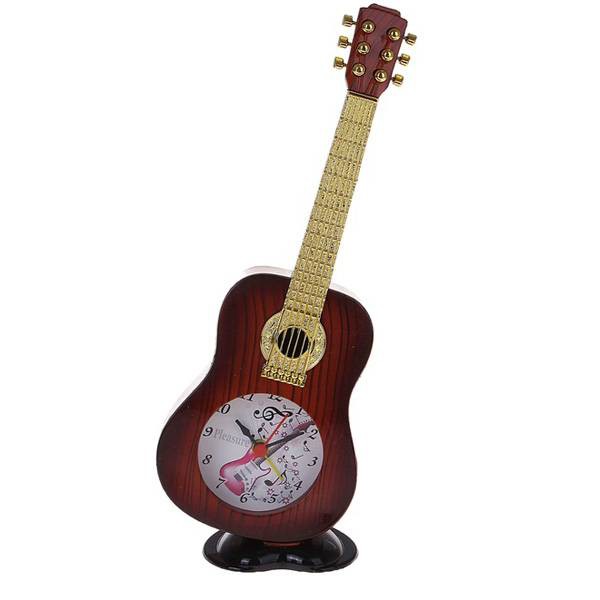 Будильник гитара на подставке с музыкой