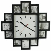 Часы с 12 рамками под фотографии (большой циферблат