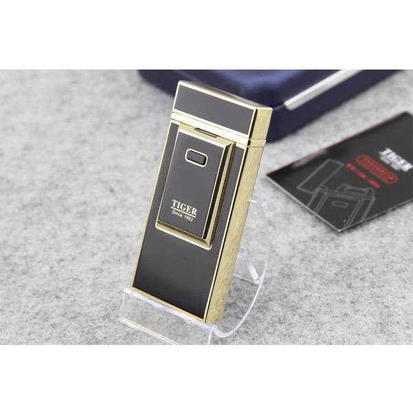Электроимпульсная зажигалка Tiger черно-золотая