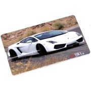 Флешка кредитка 8gb "Lamborghini" белая