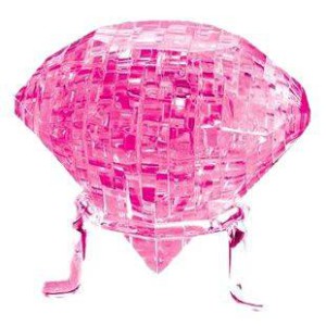 Головоломка 3D пазл Брилиант розовый  "Сrystal puzzle"