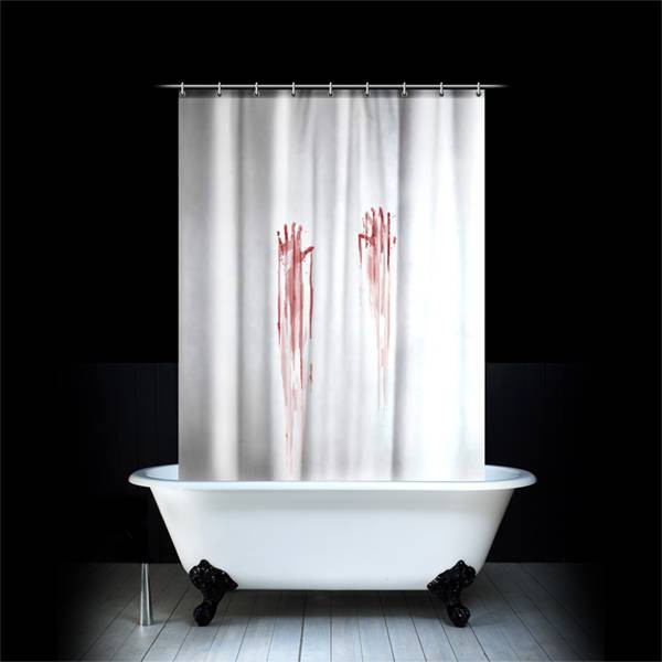 Кровавая шторка для ванной