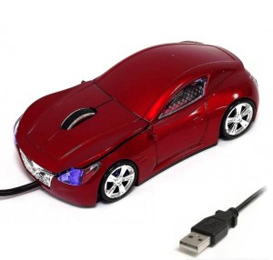 Мышь для ПК в виде авто красная