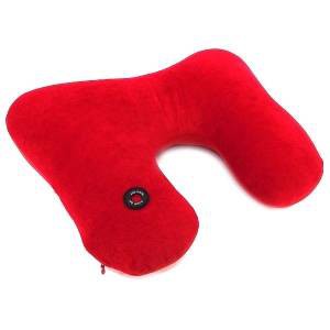 Подушка с вибромассажем для шеи от USB красная