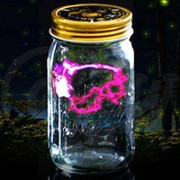 Светлячок в банке электронный розовый