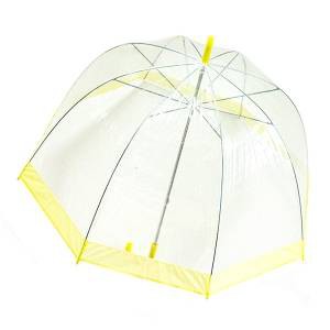 Зонт прозрачный купол желтая каемка