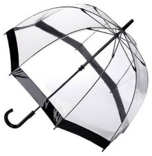 Зонт прозрачный с чёрной каемкой