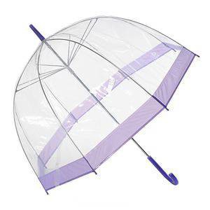 Зонт прозрачный с фиолетовой каемкой