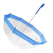 Зонт прозрачный с синей каемкой