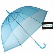 Зонт прозрачный синий трость