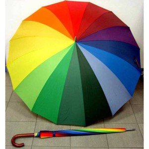 Зонт Радуга разноцветный трость